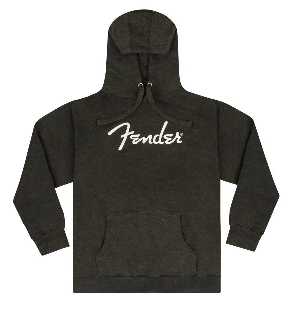 Fender Spaghetti Logo Felpa Cappuccio M grigia melange