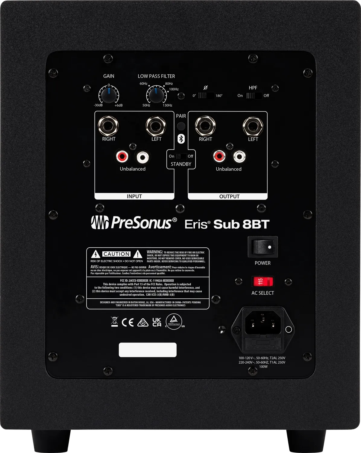 PreSonus Eris Sub 8BT subwoofer nero Bluetooth 30 Hz