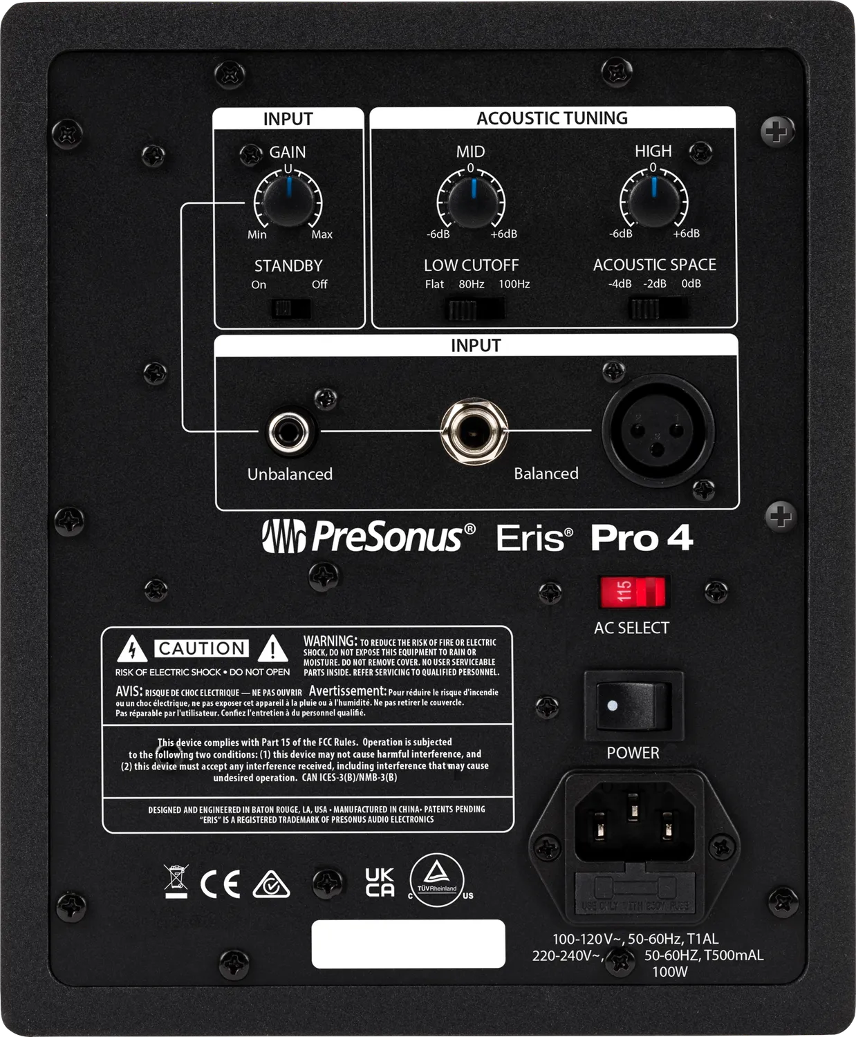 PreSonus Eris Pro 4 monitor studio singolo coassiale 80W