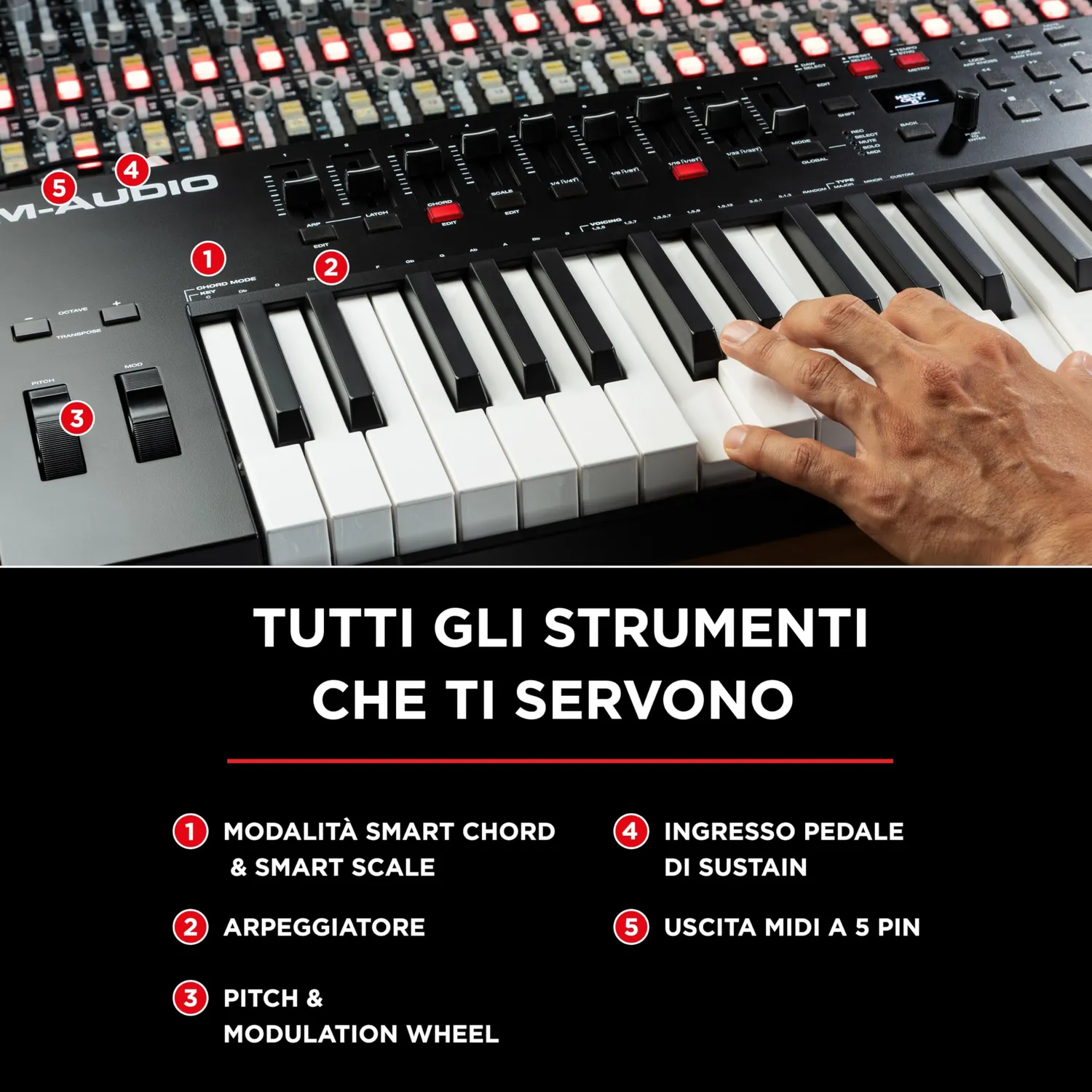 M-Audio Oxygen Pro 61 tastiera MIDI USB 61 tasti