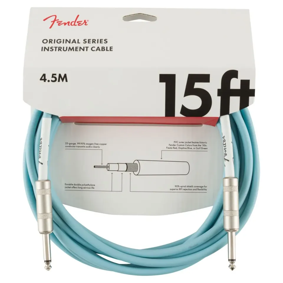 Fender Original cavo chitarra jack 4,5m blu dafne