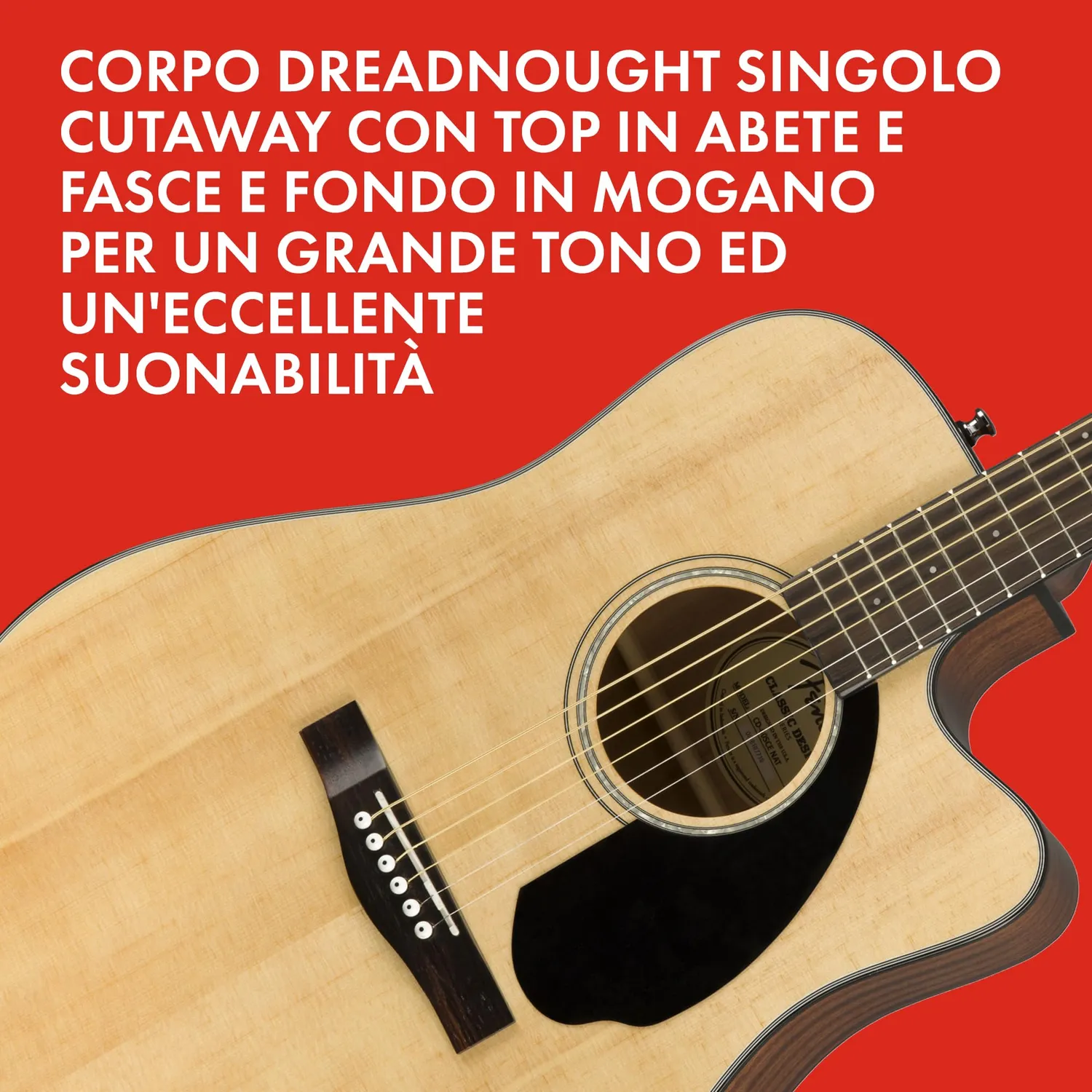 Fender CD-60SCE Chitarra Acustica Dreadnought Natural