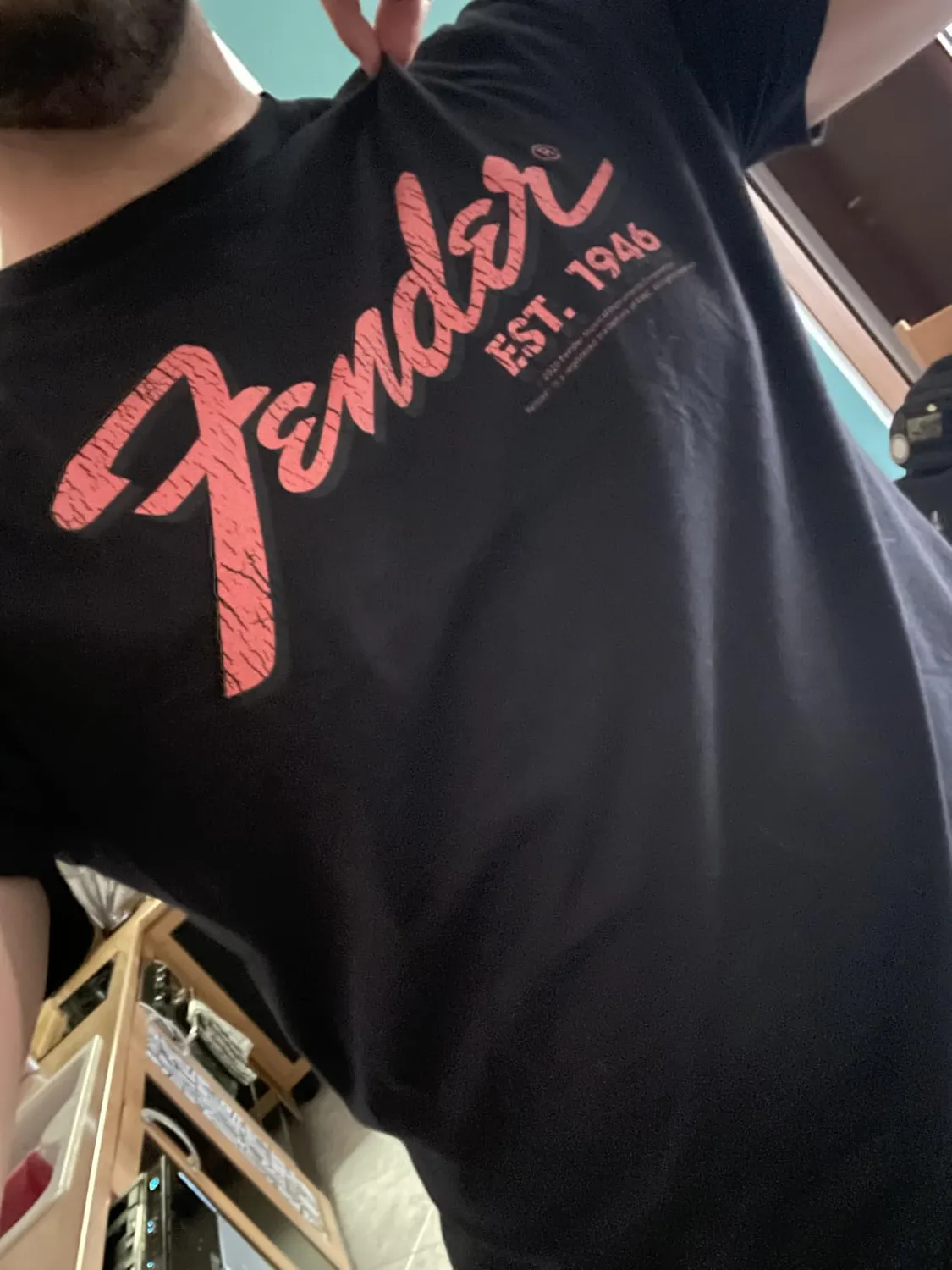 Fender Classic Centered Logo Maglietta Est. 1946 Cotone