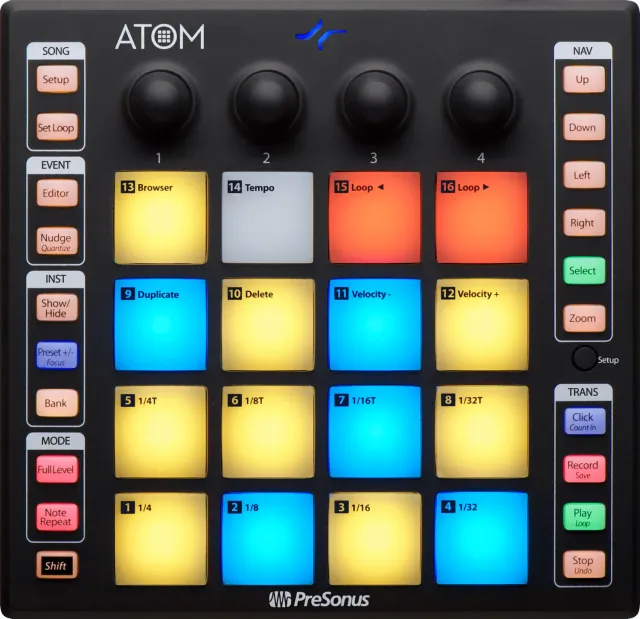 PreSonus ATOM Controller pad MIDI USB 16 pad