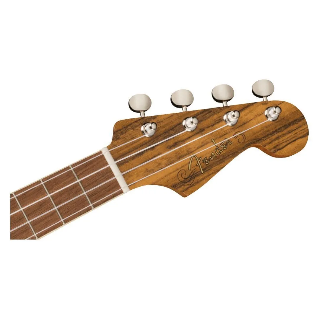 Fender Rincon Ukulele Tenore Aged Cognac Burst Elettrificato