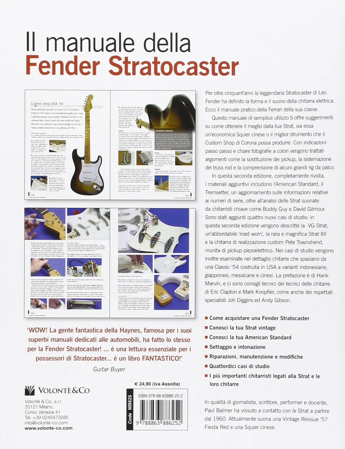 Manuale Fender Stratocaster libro illustrato Bontempi