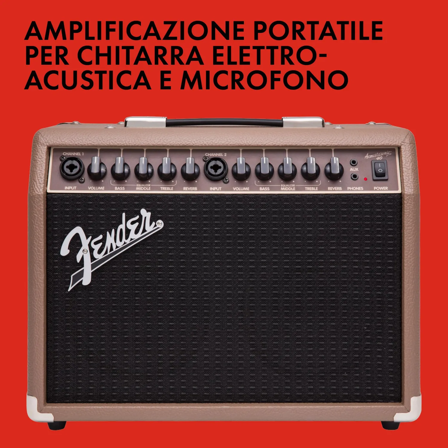 Fender Acoustasonic 40 Amplificatore Acustica e Voce 40W