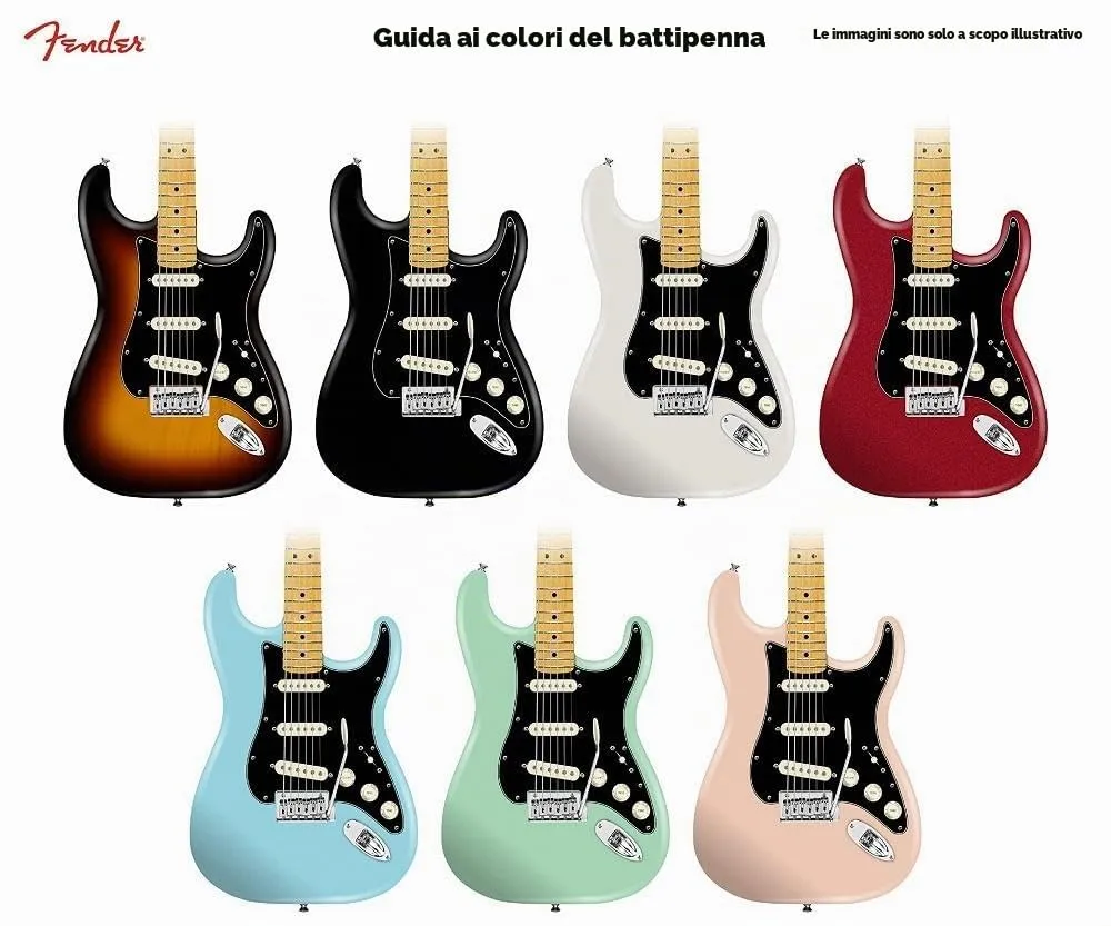 Fender Tex-Mex Battipenna Strat S/S/S Nero 11 Fori