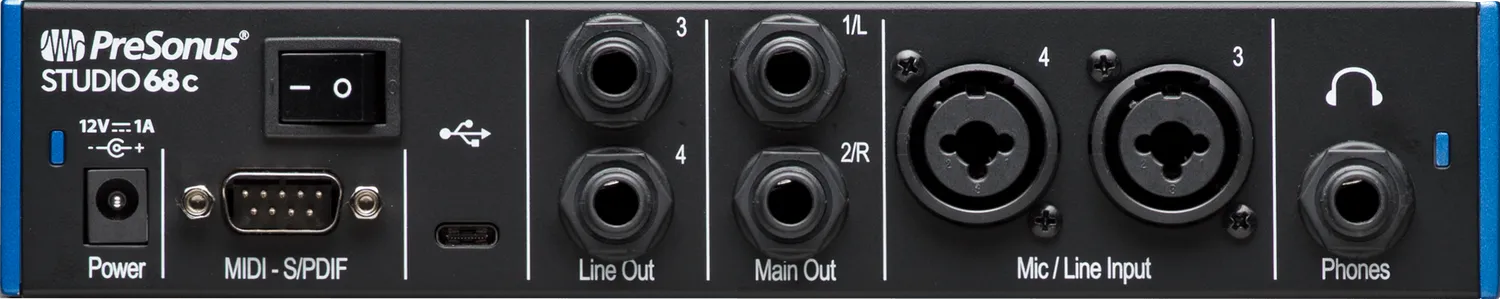 PreSonus Studio 68c scheda audio USB 4 ingressi