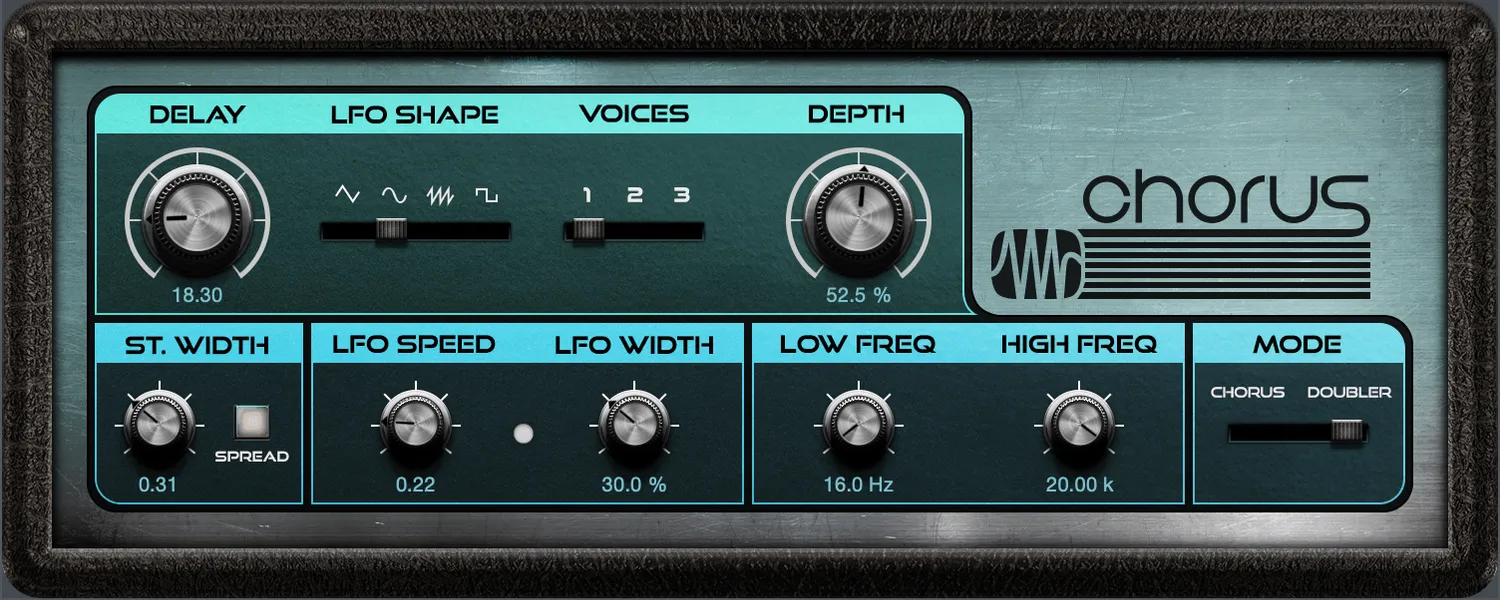 PreSonus Analog Chorus Plugin chorus 1-3 voci VST3/AU