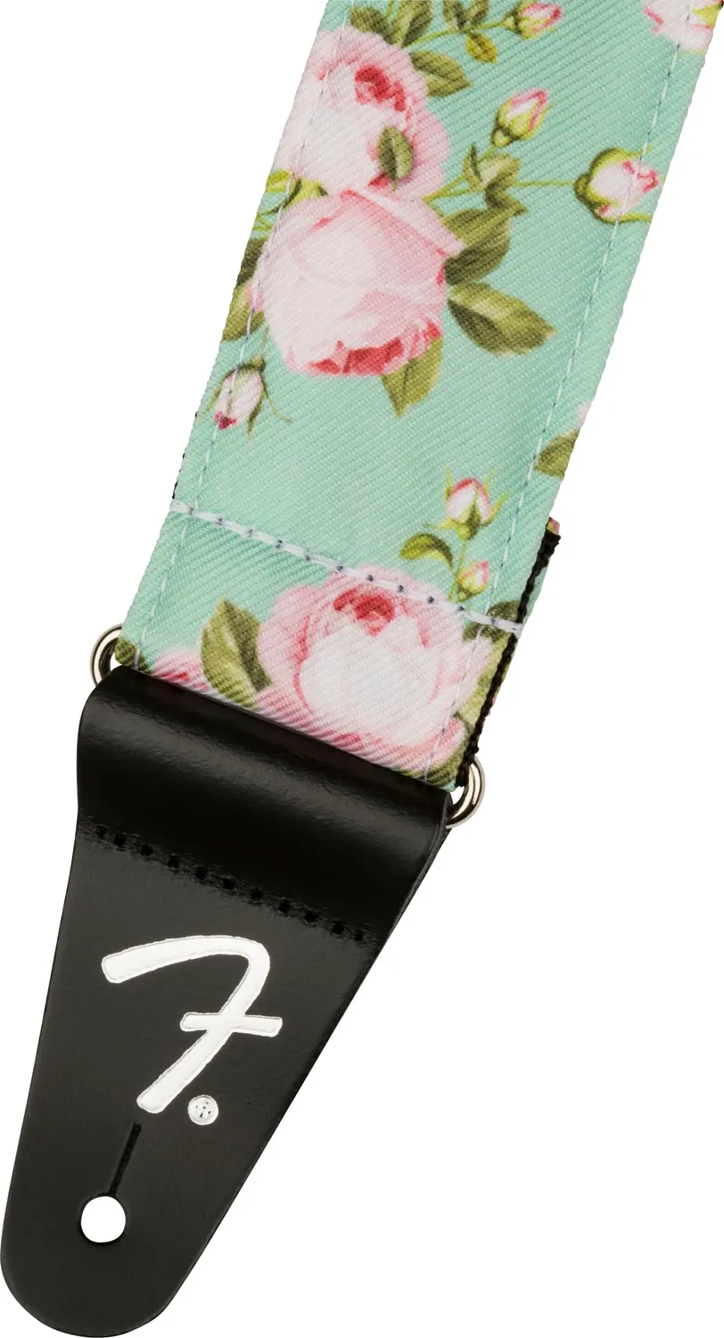 Fender Floral tracolla chitarra seafoam green regolabile