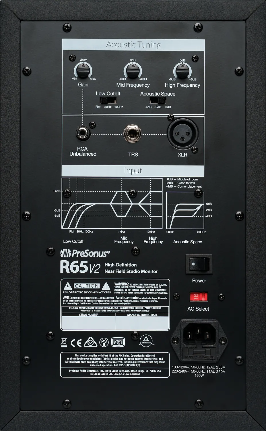 PreSonus R65 V2 monitor da studio AMT 140W