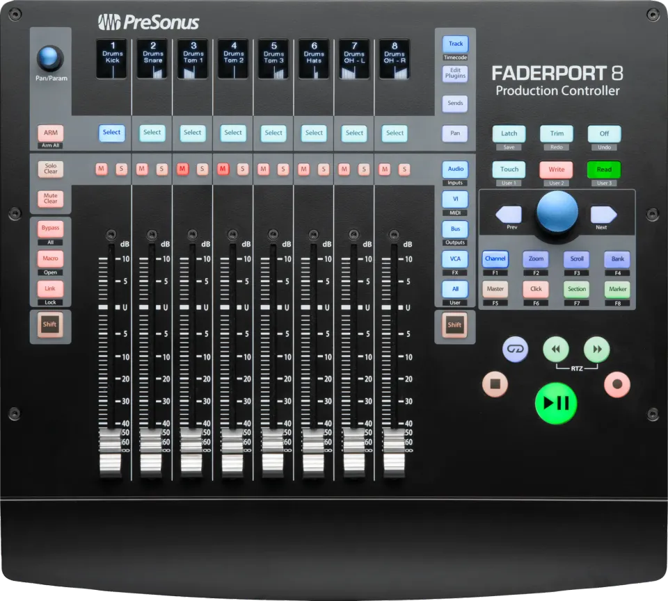 PreSonus FaderPort 8 controller DAW 8 fader motorizzati