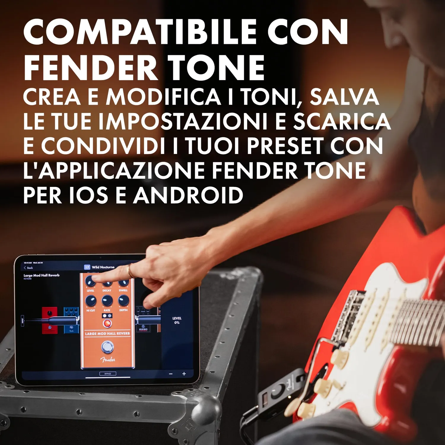 Fender Mustang Micro Plus amplificatore cuffie Bluetooth 100 preset