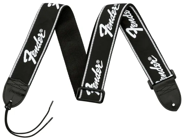 Fender Running Logo tracolla chitarra 2" nera