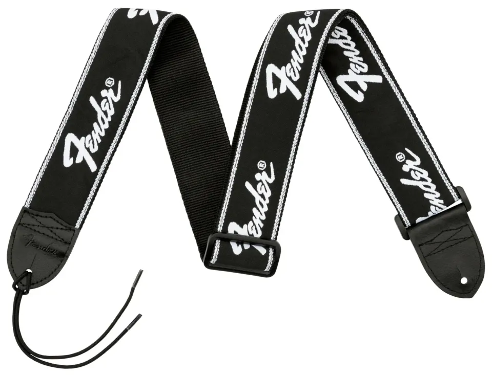 Fender Running Logo tracolla chitarra 2" nera