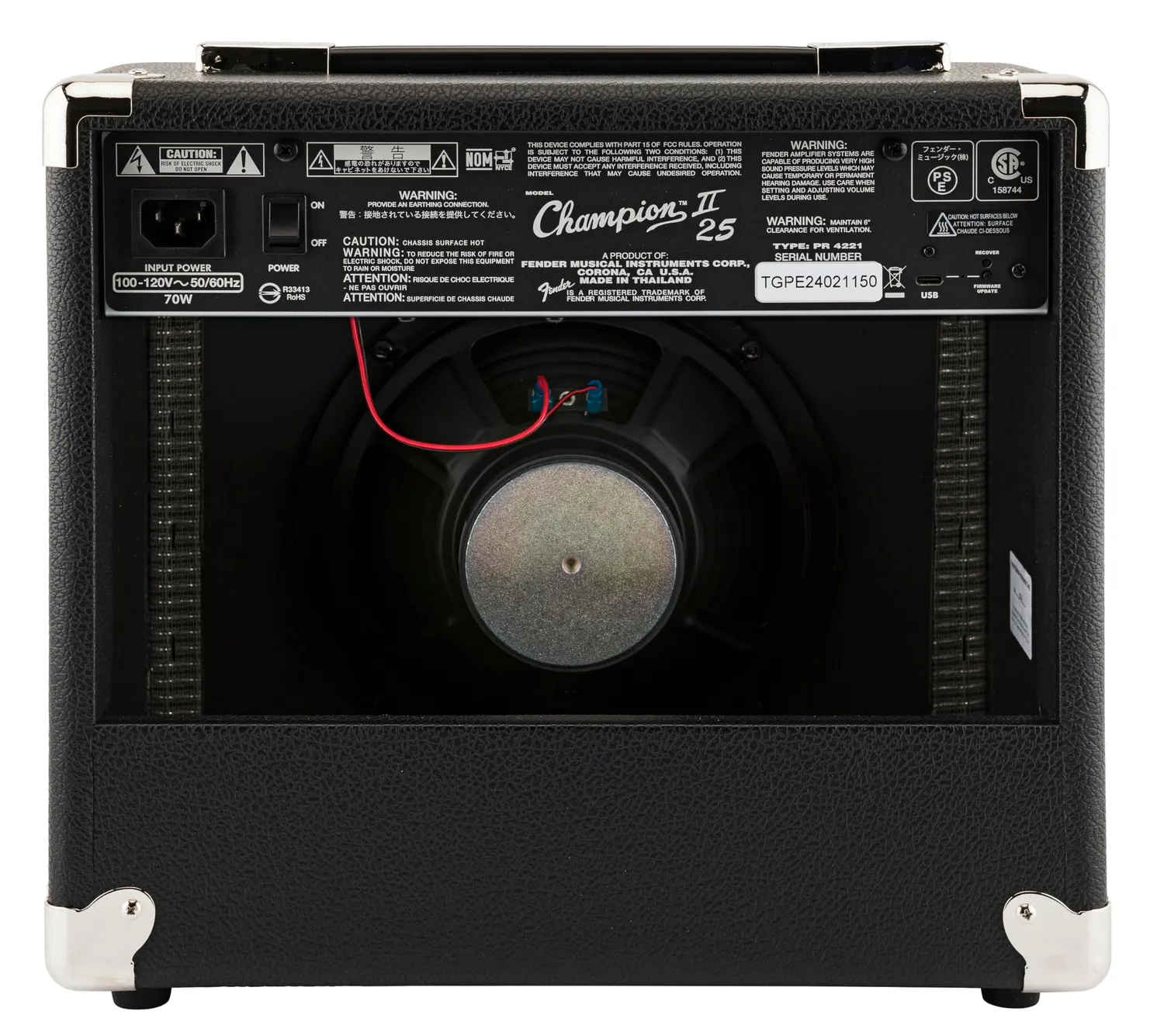Fender Champion II 25 Amplificatore Chitarra 25W Effetti