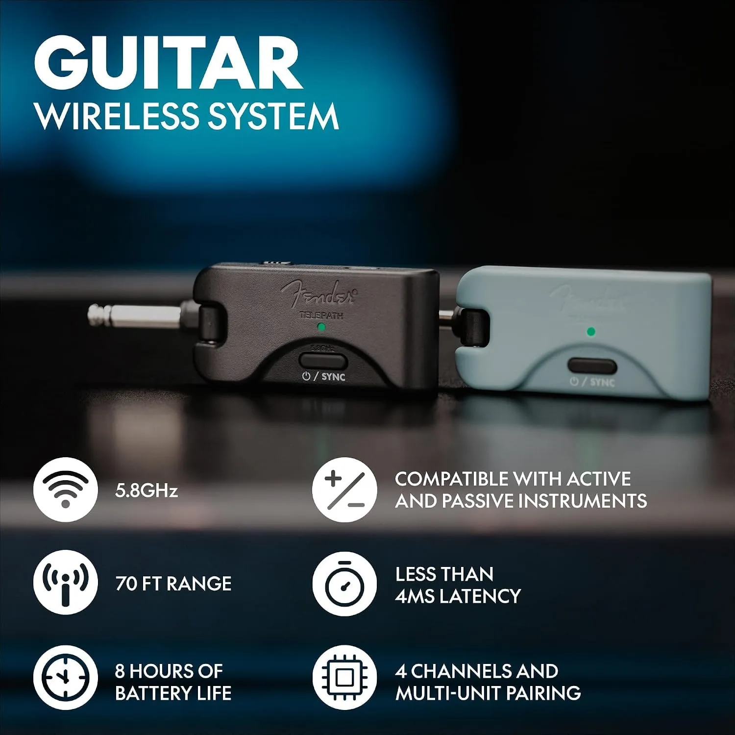Fender Telepath sistema wireless chitarra 5.8GHz coppia