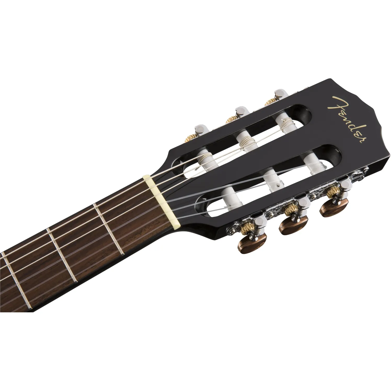 Fender CN-60S chitarra classica nylon nera top massello