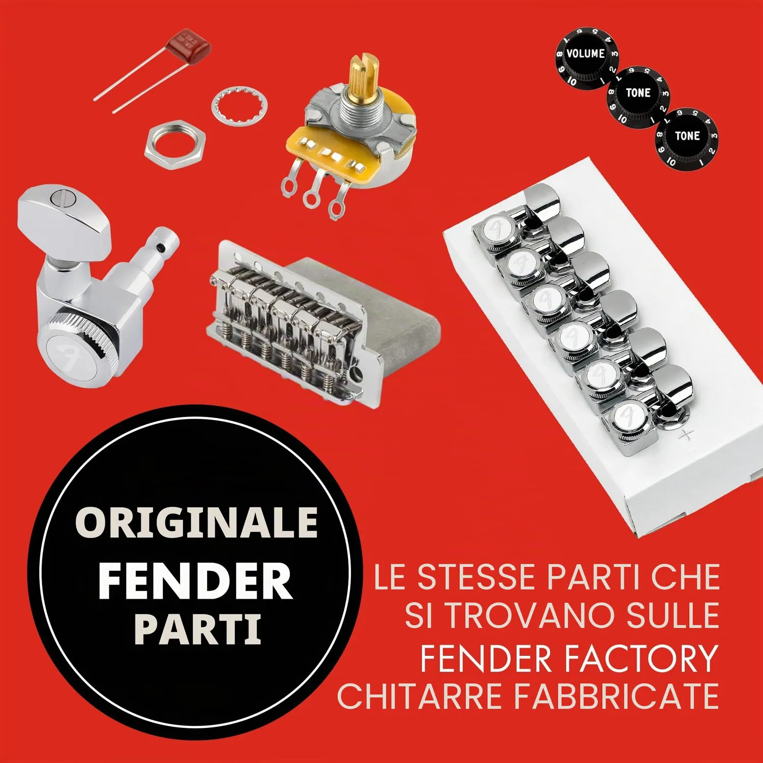 Fender Locking Stratocaster Telecaster Meccaniche cromato 18:1