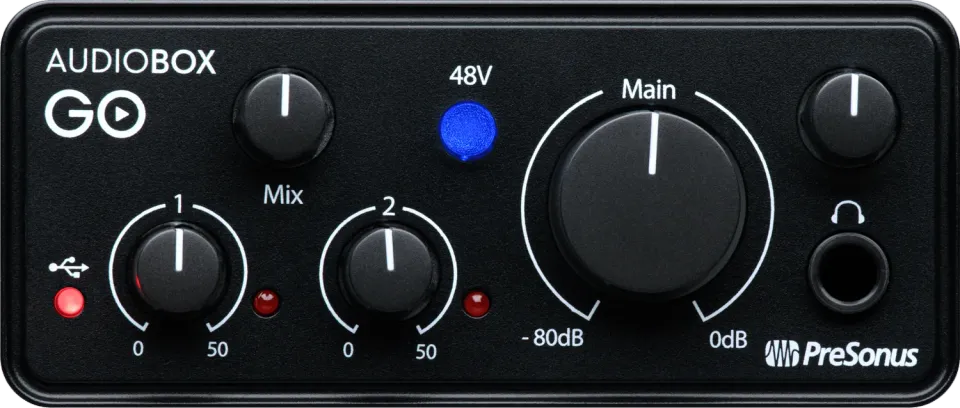 PreSonus AudioBox GO scheda audio USB tascabile