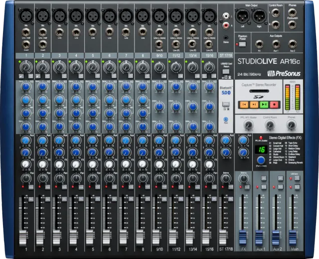 PreSonus StudioLive AR16c mixer analogico 16 canali USB