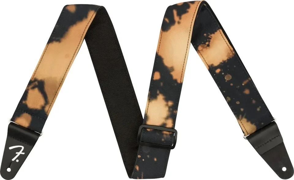 Fender Tie Dye Acid Wash tracolla chitarra nylon nera 5 cm