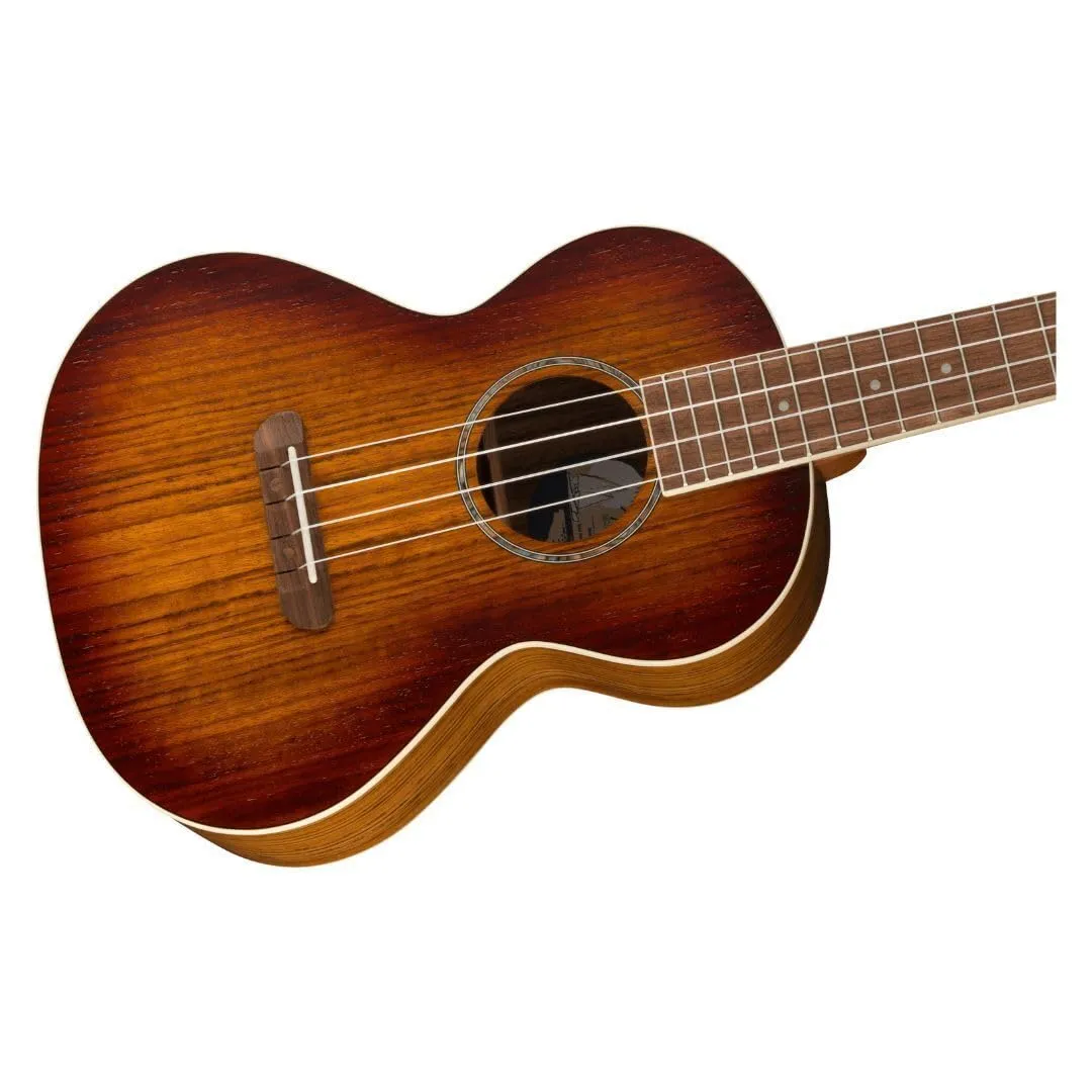 Fender Rincon Ukulele Tenore Aged Cognac Burst Elettrificato