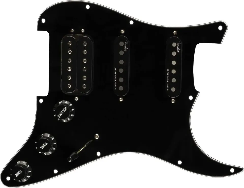 Fender Strat Battipenna Precablato Shawbucker Gen4 Nero