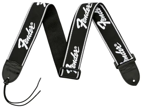 Fender Running Logo tracolla chitarra 2" nera