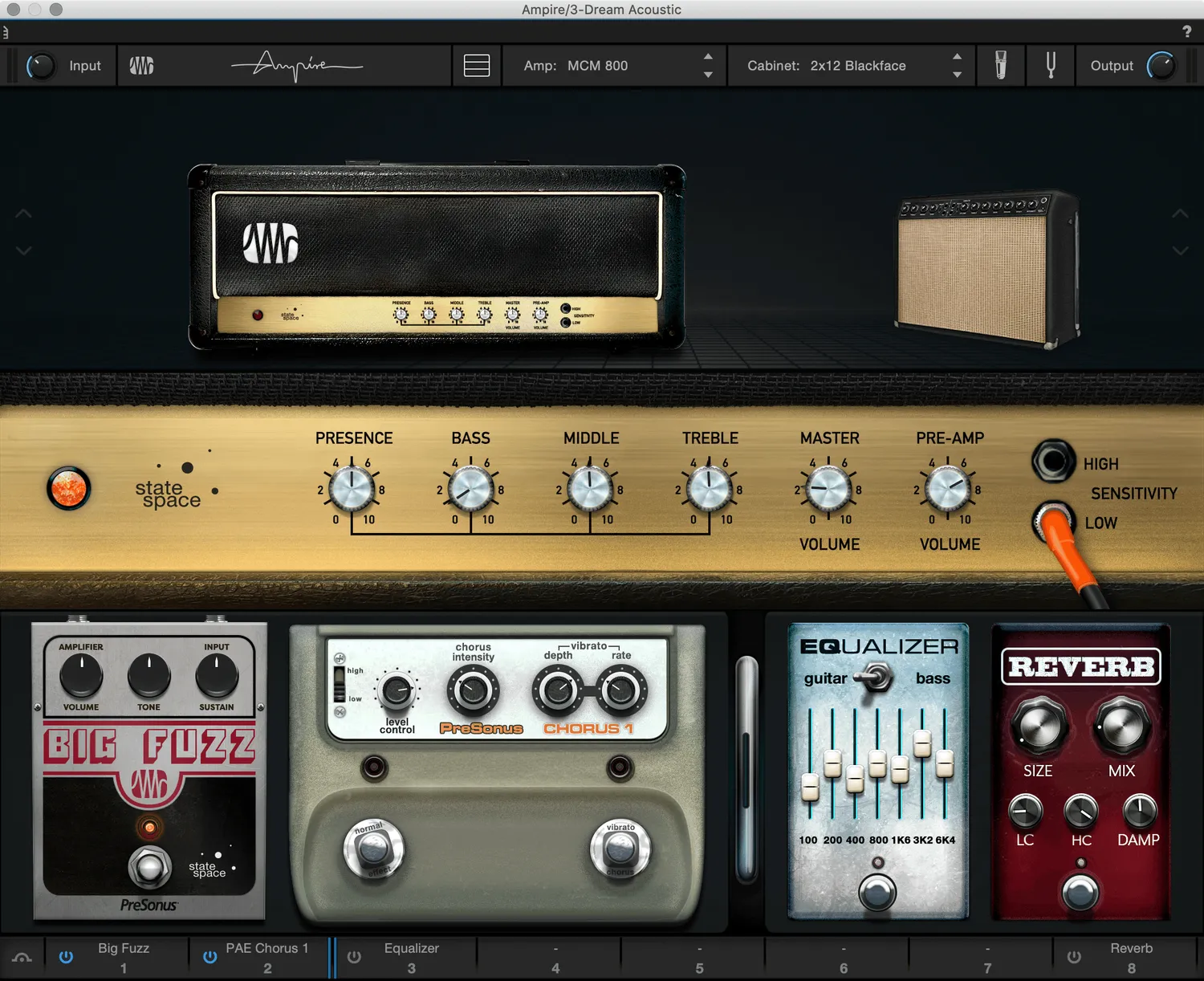 PreSonus Ampire simulatore ampli chitarra plugin