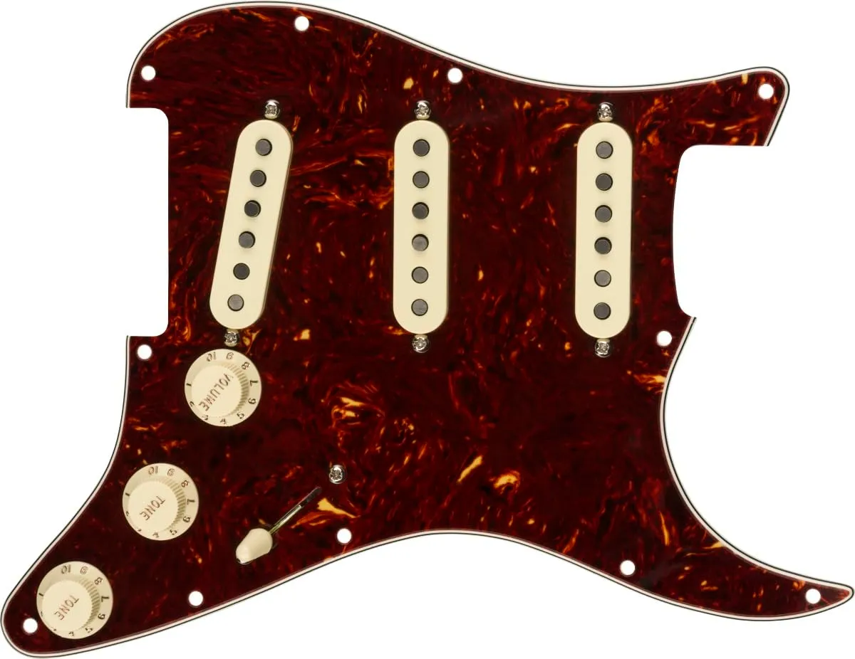 Fender Tex-Mex battipenna Stratocaster precablato parchment 11 fori