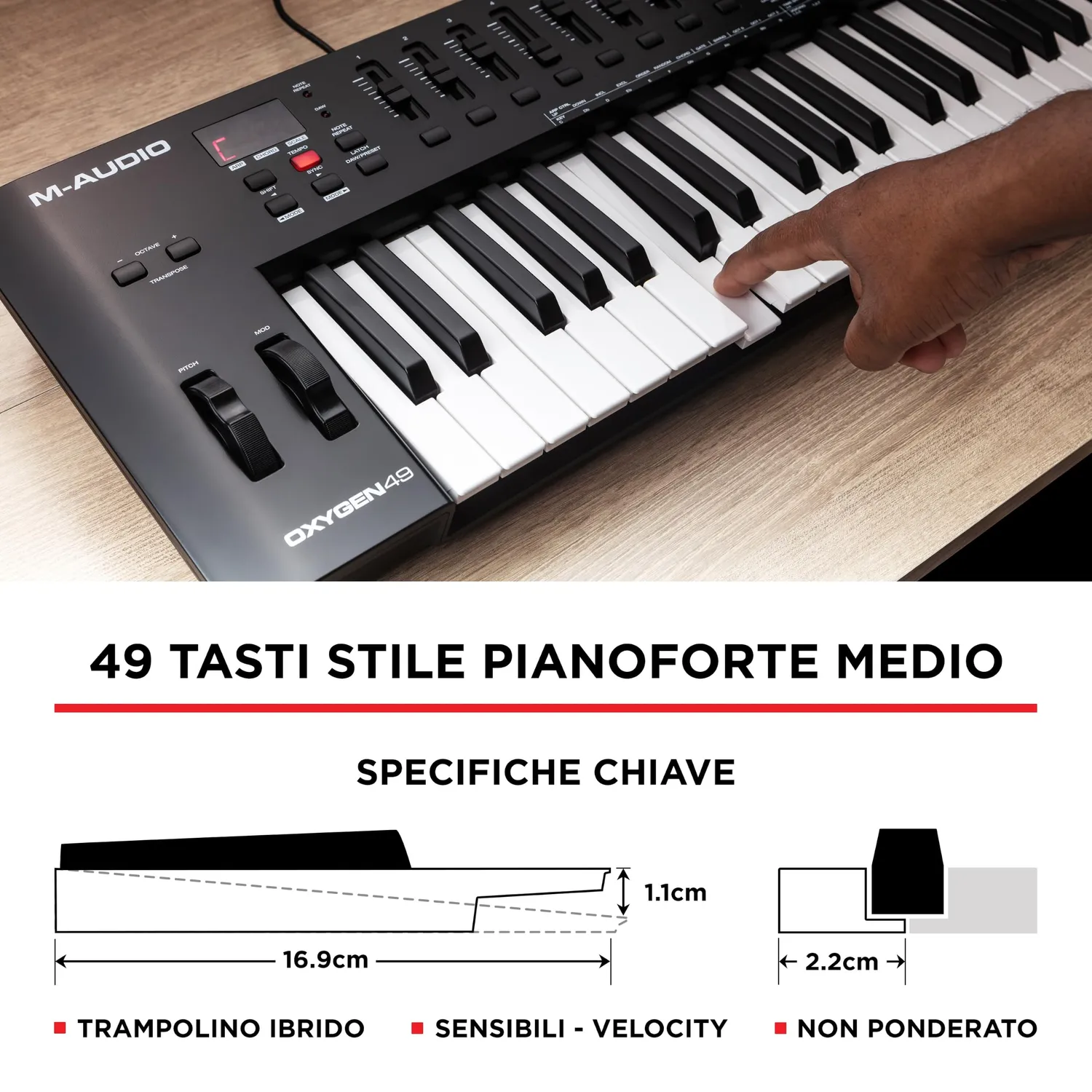 M-Audio Oxygen 49 MKV tastiera MIDI 49 tasti USB