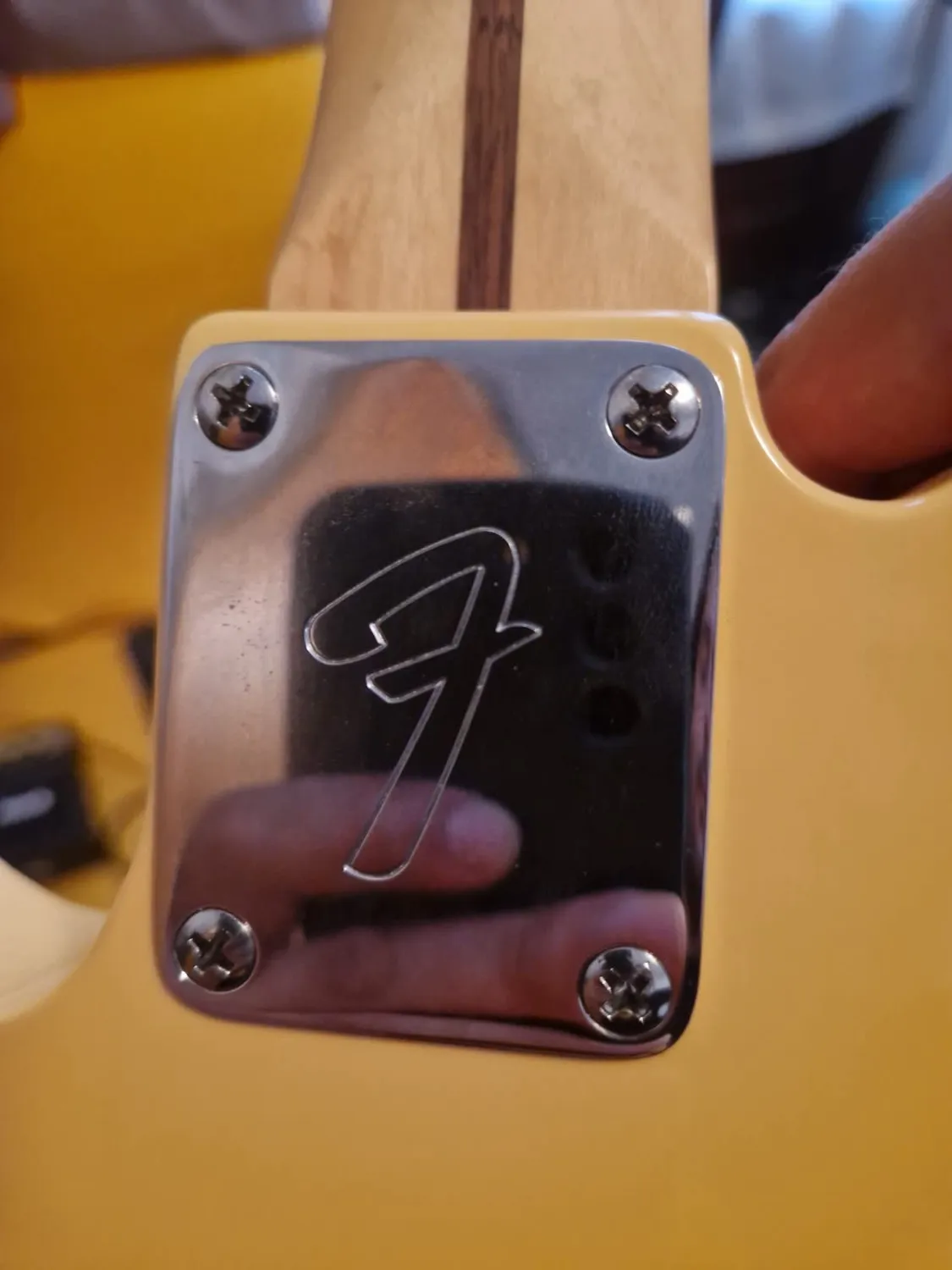 Fender Vintage piastra manico 4 viti cromo anni 70