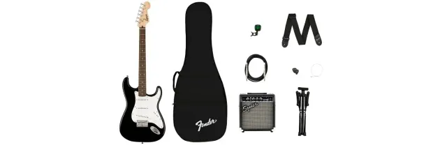 Squier Strat kit chitarra elettrica SSS + Frontman 10G