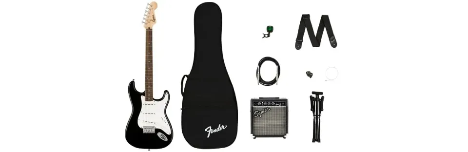 Squier Strat kit chitarra elettrica SSS + Frontman 10G