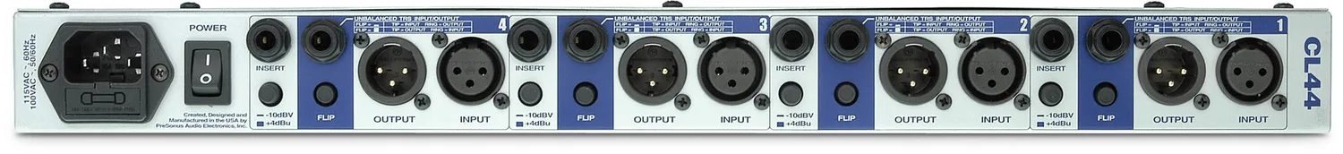 PreSonus CL44 compressore limiter 4 canali rack dinamica