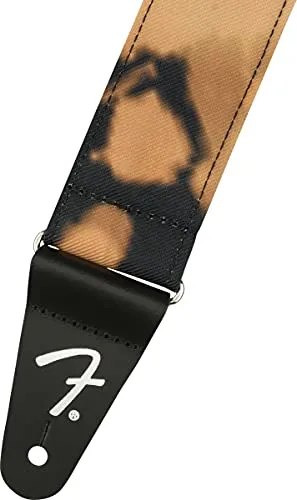 Fender Tie Dye Acid Wash tracolla chitarra nylon nera 5 cm