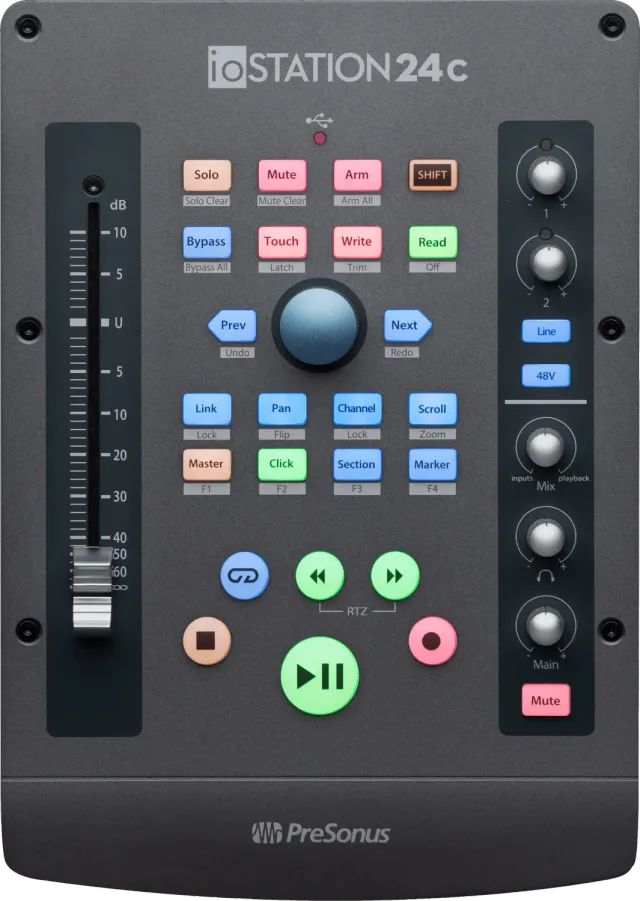 PreSonus ioStation 24c interfaccia USB controller 2 canali