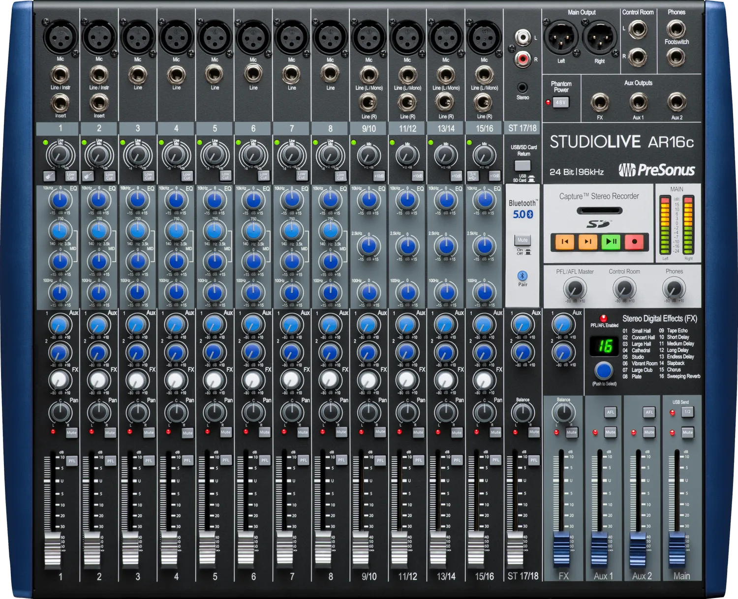 PreSonus StudioLive AR16c mixer analogico 16 canali USB