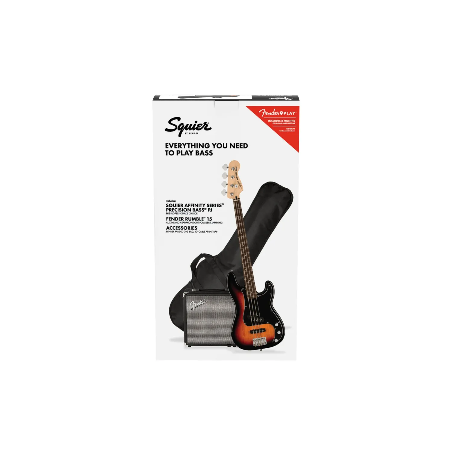Fender Squier Affinity Precision Bass Starter Pack basso Sunburst