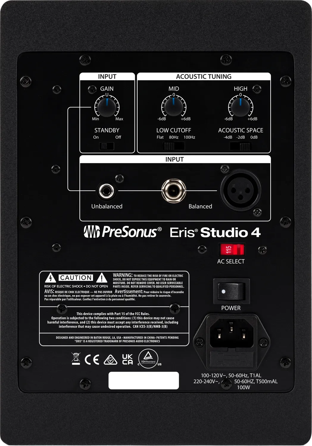 PreSonus Eris Studio 4 monitor da studio singolo 4,5"