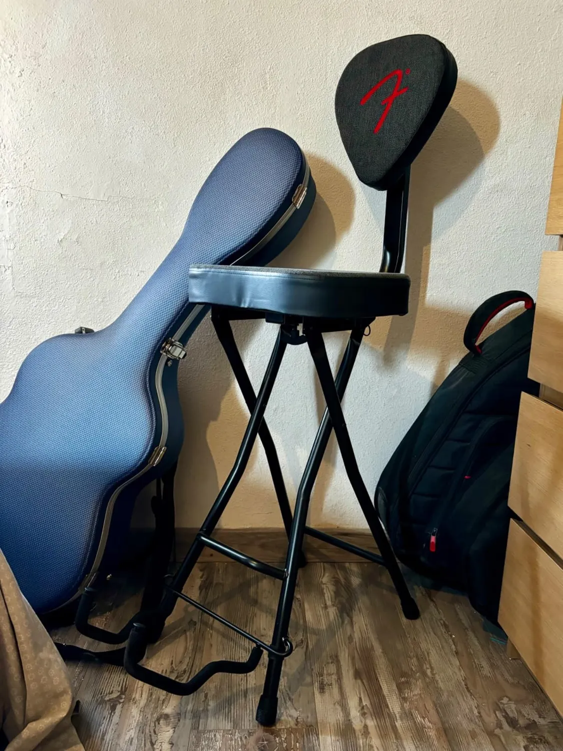 Fender 351 sgabello supporto chitarra pieghevole Grigio Tweed
