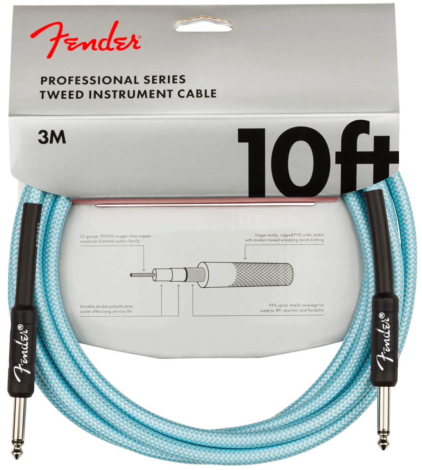 Fender Professional cavo strumento 3m Winter Camo dritto schermato