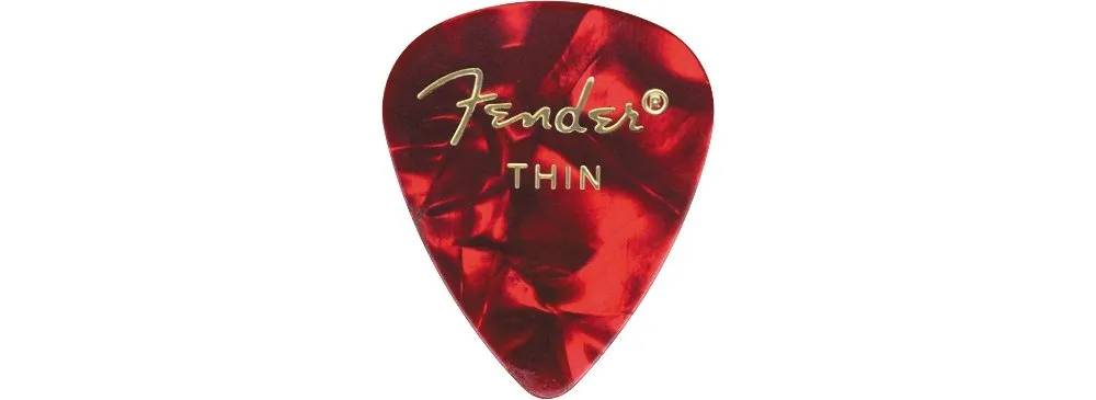 Fender 351 Plettri Chitarra Medium Red Moto 12 Pezzi