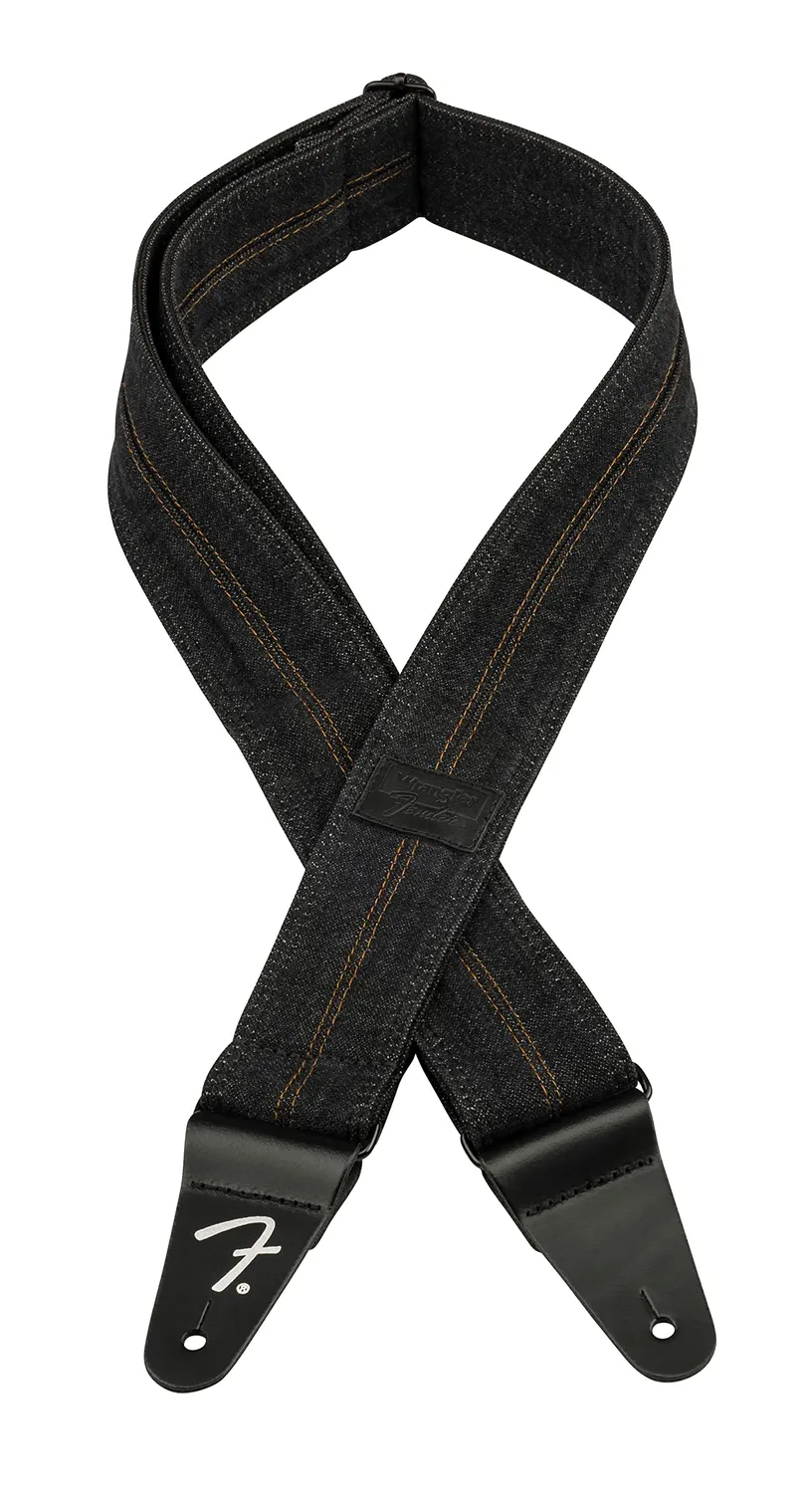 Fender x Wrangler tracolla chitarra denim indaco regolabile