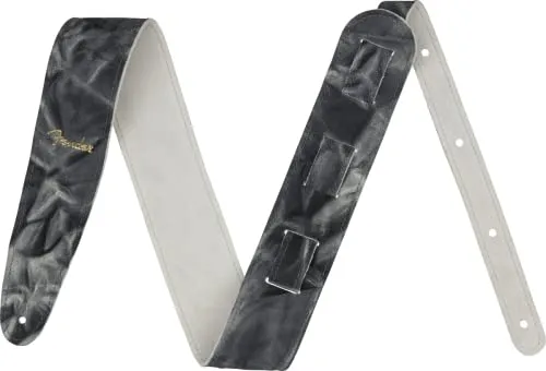Fender Tie-Dye tracolla chitarra pelle nero 5 cm