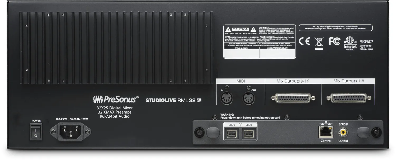PreSonus StudioLive RML32AI mixer digitale rack 32 canali