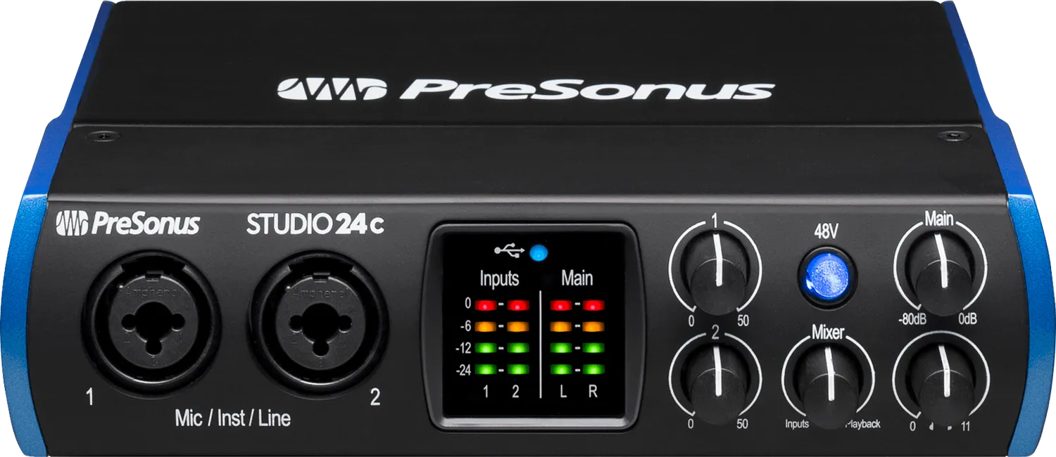 PreSonus Studio 24c interfaccia audio USB 2 canali XMAX-L
