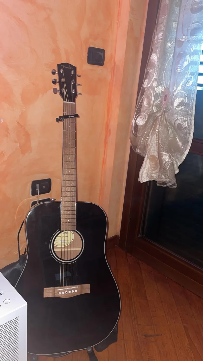 Fender CD-60 chitarra acustica dreadnought nera